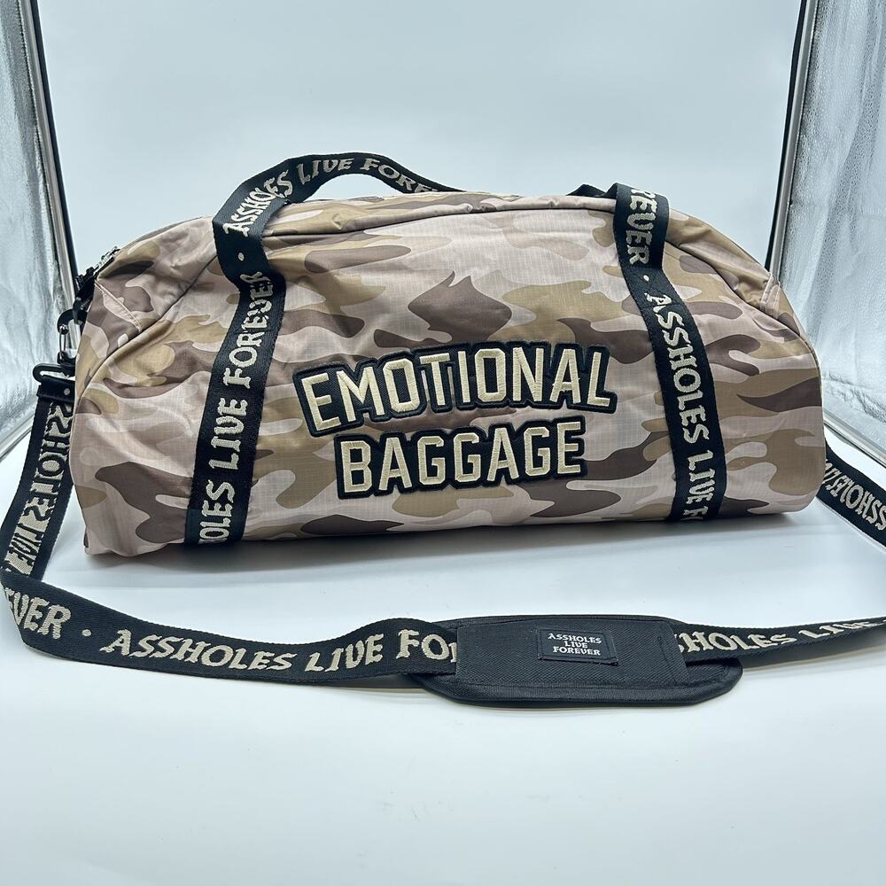 A**holes Live Forever Emotional Baggage Duffel Bag Camo ALF